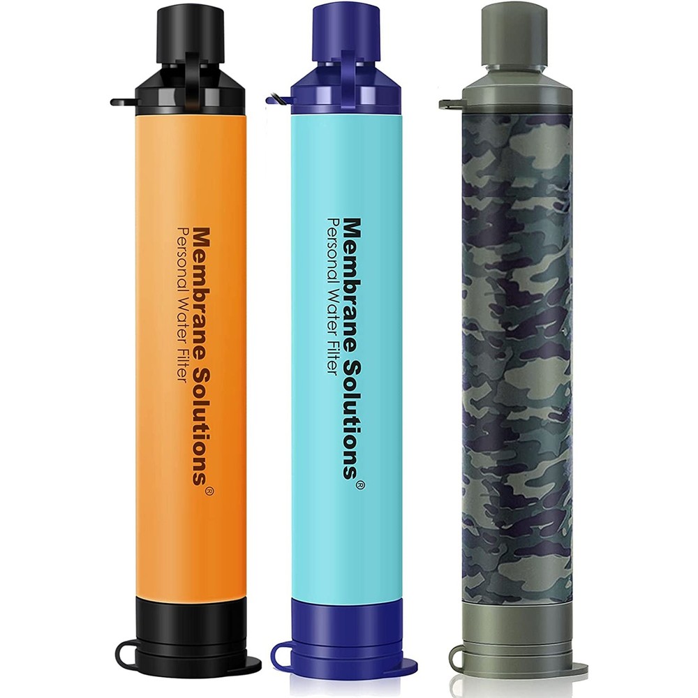 Portable Survival Water Filter Straw Purifier Camping Emergency Gear,1-6 Pack