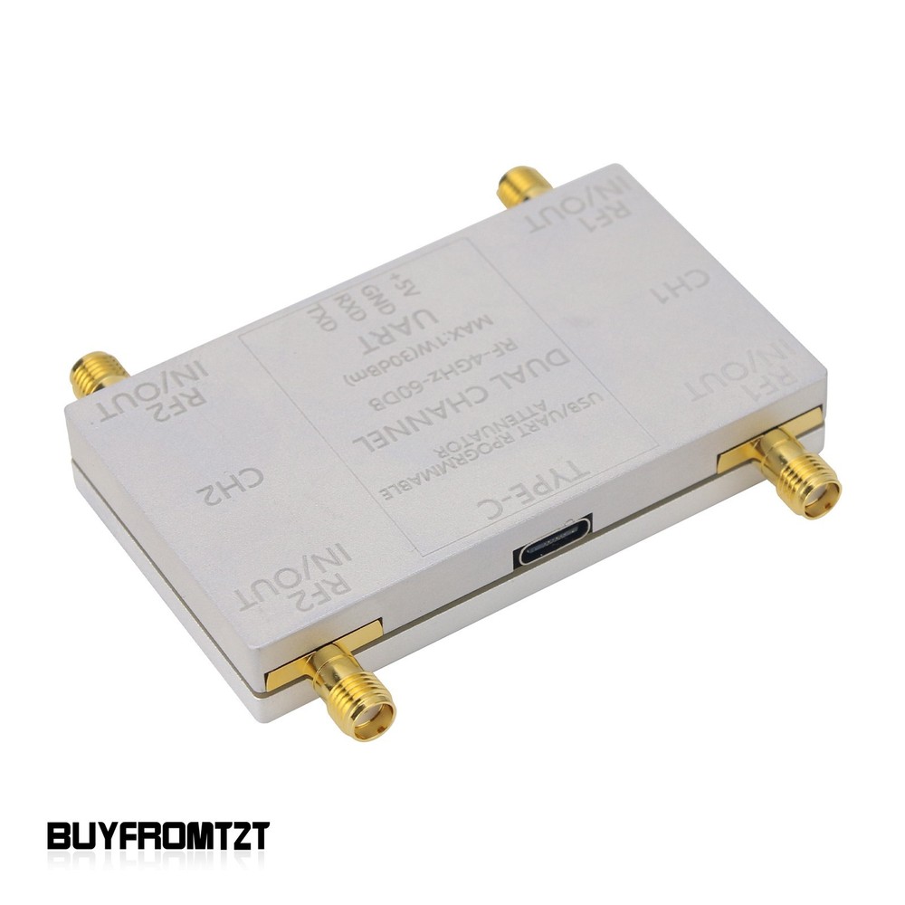 RF-4GHz-60DB Programmable Attenuator RF Attenuator (Main Unit + Type-C Cable)