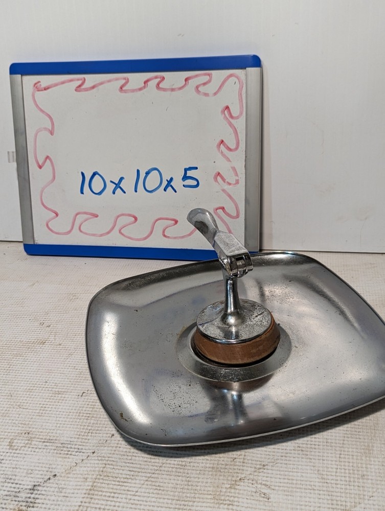 Milbern Mid Century Modern Chrome Nutcracker w\ Attached Single Tier Tray