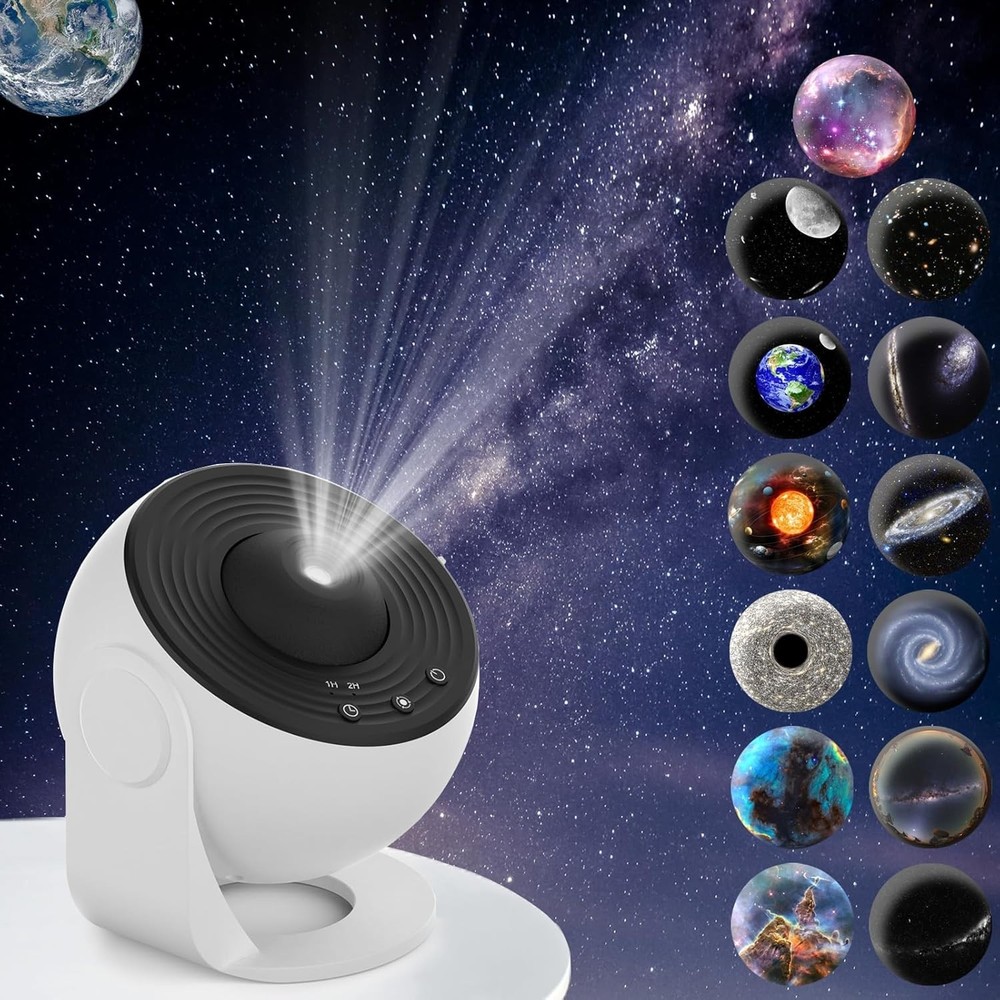 Realistic Starry Night Light Projector - 360° Rotation & Adjustable Focus