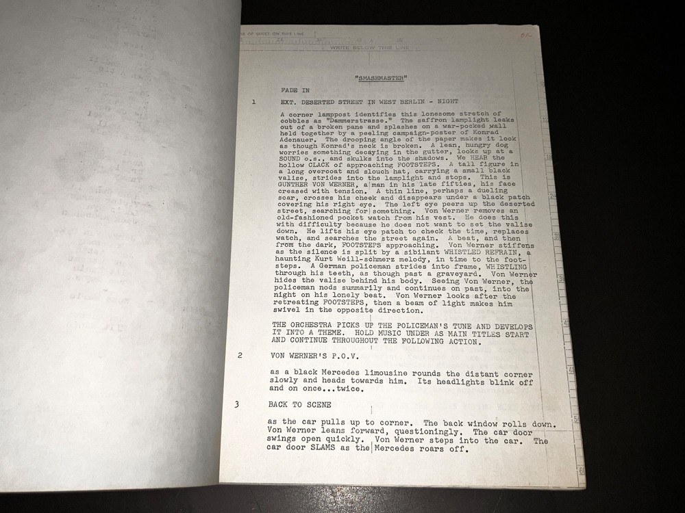 Rare SMASHMASTER (1964) Legendary Unmade Comedy - 2 Orig. Scripts + Notes + COA!