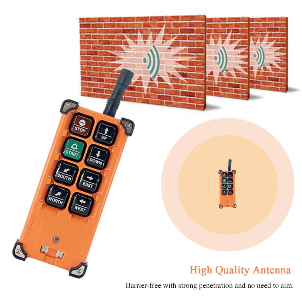 Wireless Industrial Remote Control Transmitter/Receiver Hoist Crane Radio