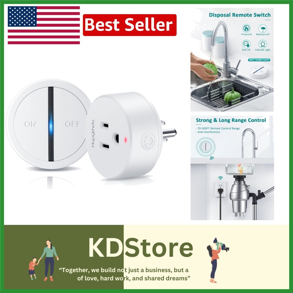 Compact Garbage Disposal Air Switch with 15A Capacity - Plug & Play Convenience