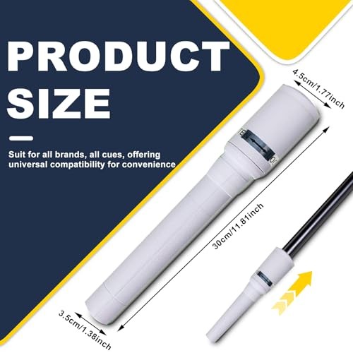 Pool Cue Extension, Billiards Accessories Cue Butt End Extension Extreme White