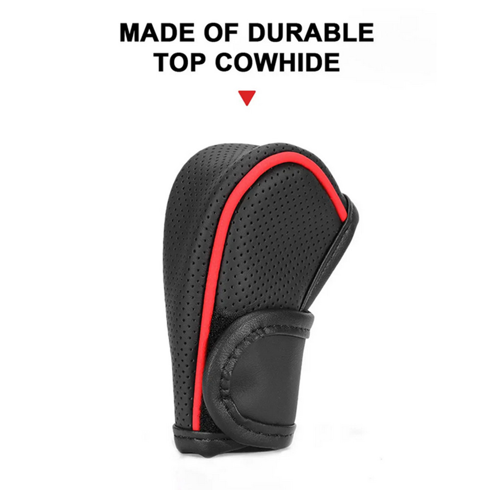 Leather Car Gear Shift Collars Interior Shift Knob Covers Gear Sleeve Protector