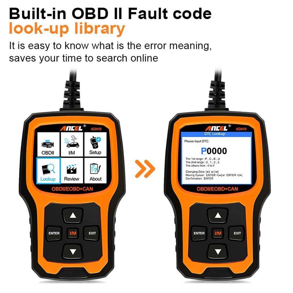 ANCEL AD410 Code Reader Automotive OBD2 Scanner Auto Check Engine Car Diagnostic