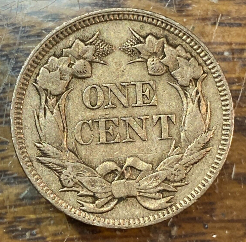1857 Flying Eagle Cent Nice Original AU CHRC