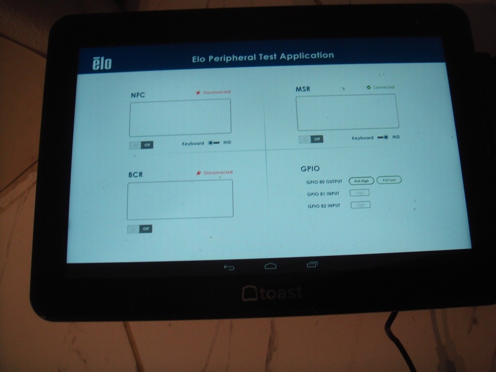 TOAST POS MSM8960 Elo System Workstation Tablet touchscreen