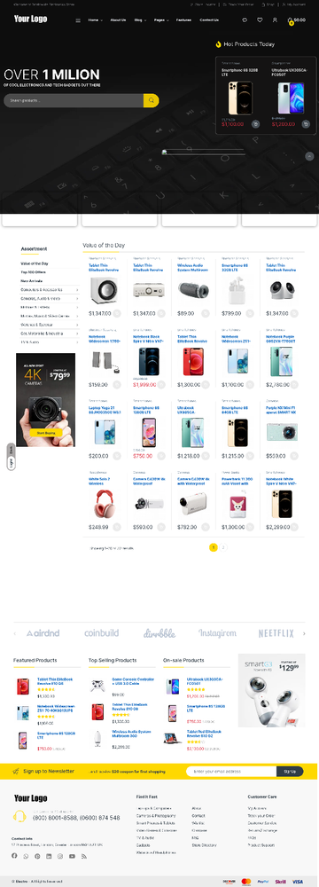 eCommerce Website Design for Electronics with Free 5GB VPS Web Hosting