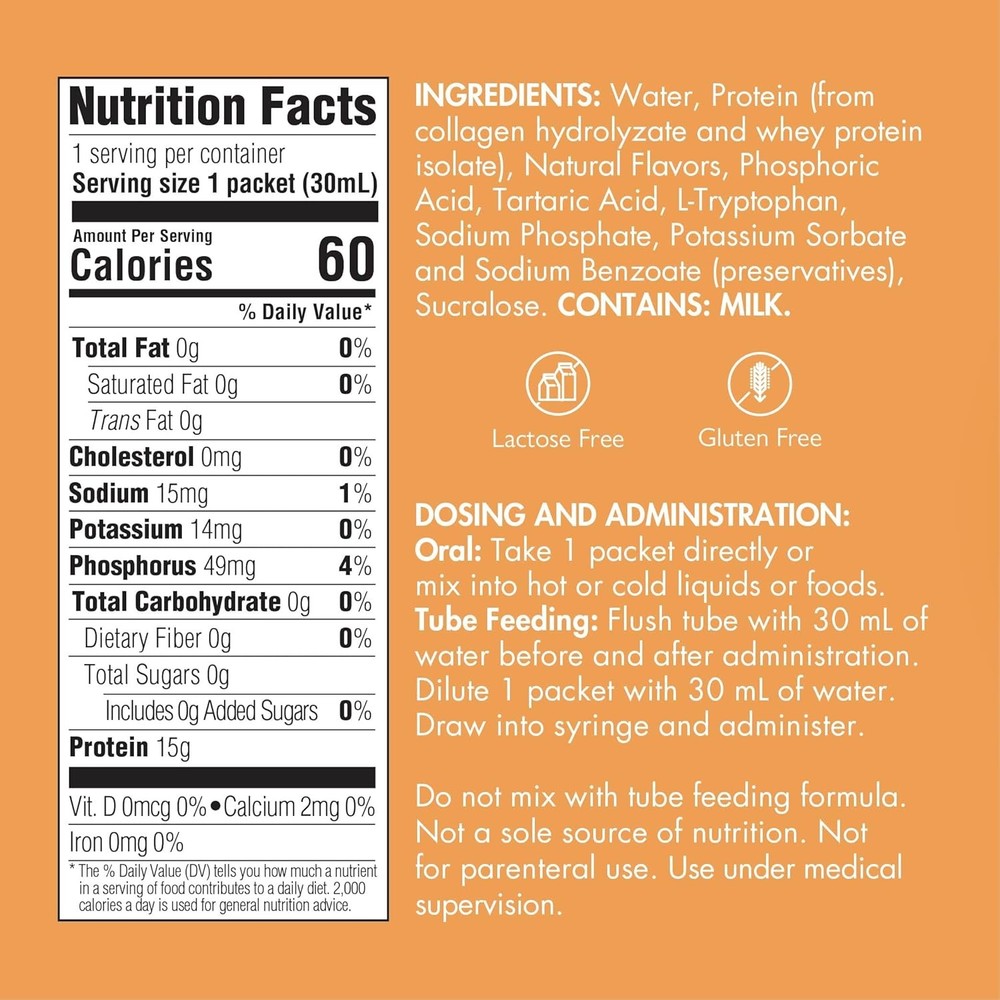 Medtrition Prosource No Carb Complete Liquid Protein Packet Neutral Flavor 1 oz