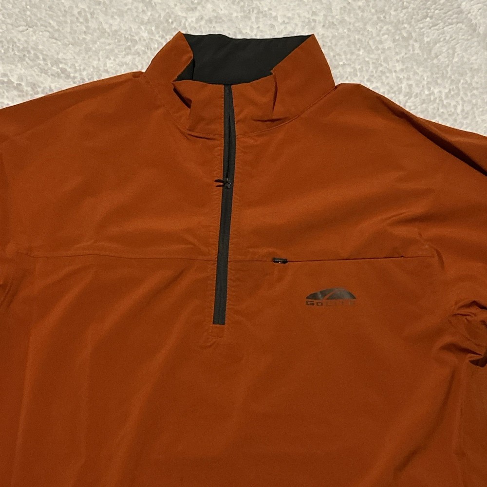 GoLite Mens M 1/4 Zip pullover LS Jacket Burnt Orange Windbreaker Golf