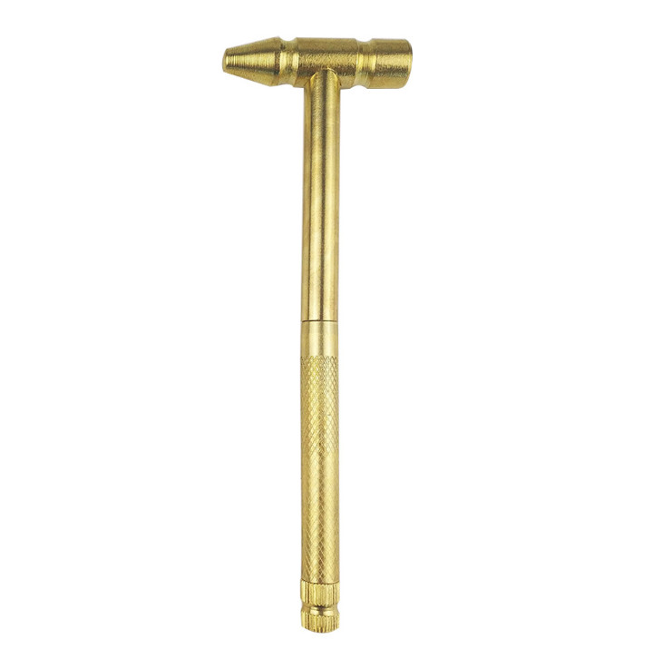 1pcs 6 in 1 Mini Multifunction Multi Brass Hammer Screwdriver Pocket DIY Tools