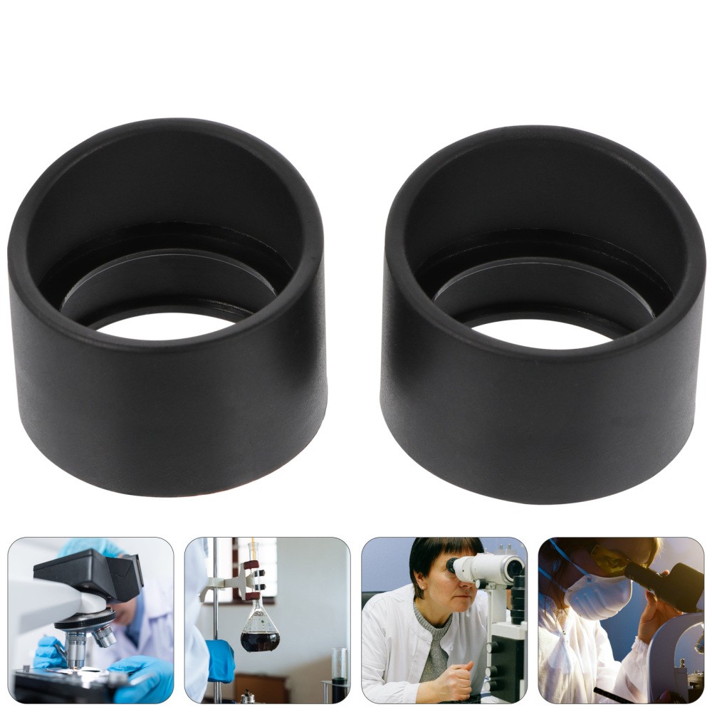 2 Pcs Microscope Goggles Rubber Eye Cup Soft Eyepiece Shield Covers Guards
