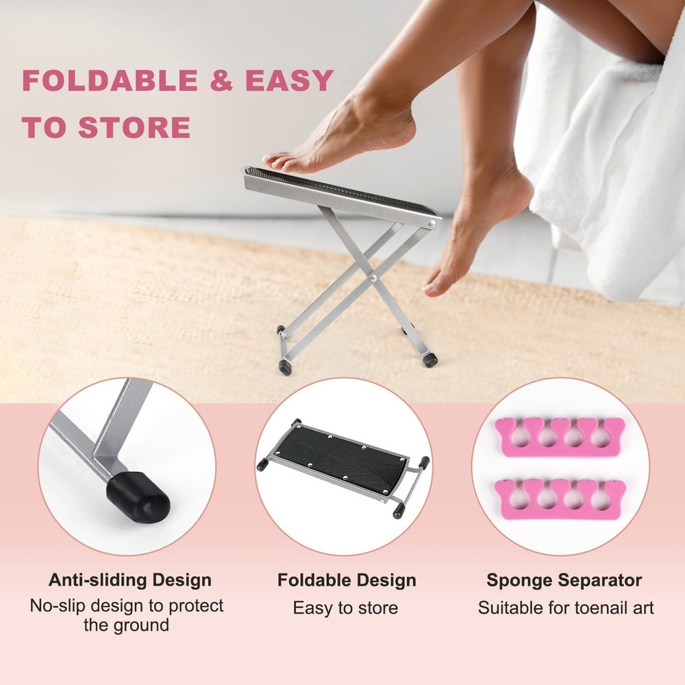 Convenient Adjustable Foot Stand for Smooth Pedicures - Professional Quality