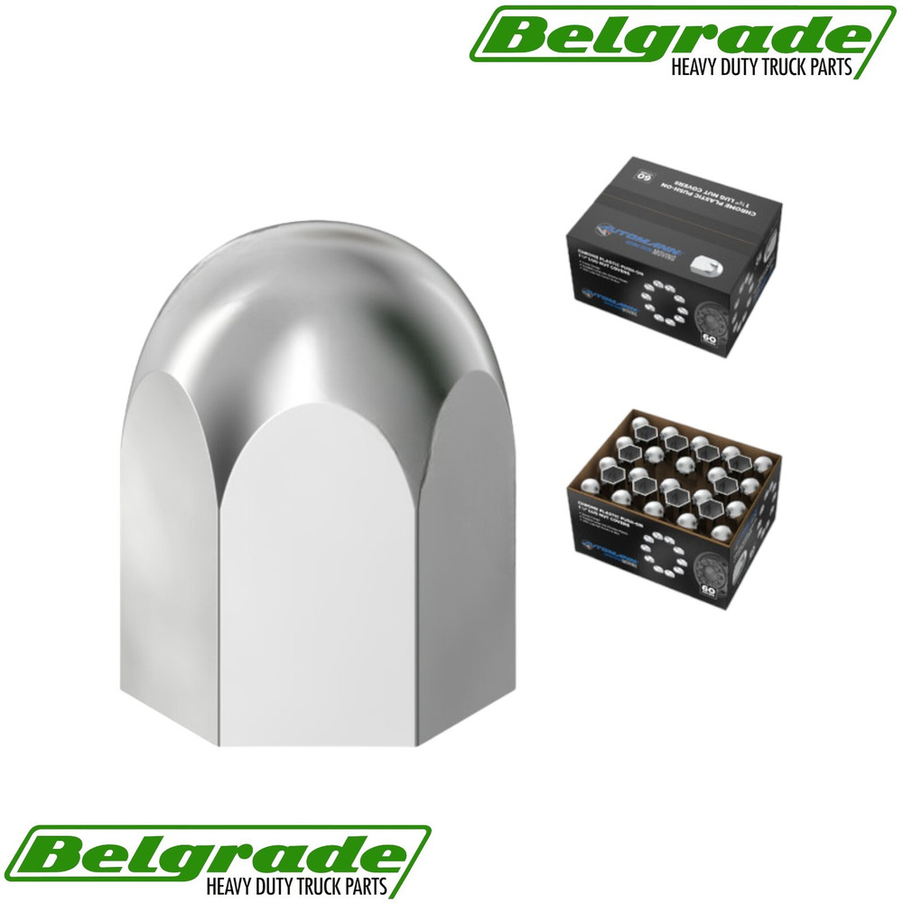 Chrome Plastic Push On 1-1/2in x  2-1/4 Standard 60pc Box