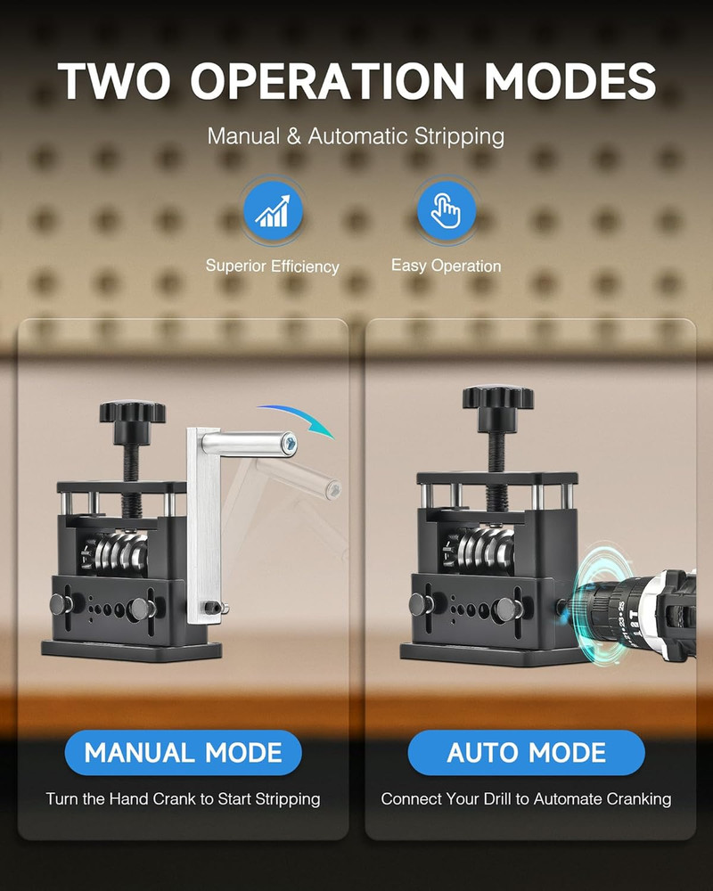 Manual Wire Stripping Machine, Drill Powered Wire Stripper Machine with 6 Channe