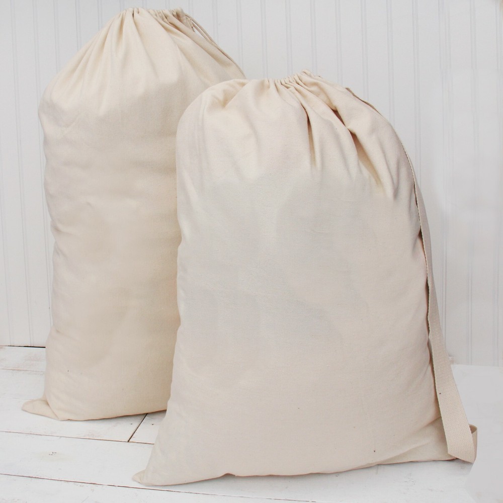 Personalized Threadart Laundry Bag Duffle Bag - Cotton Canvas w/Strap - 2 Sizes