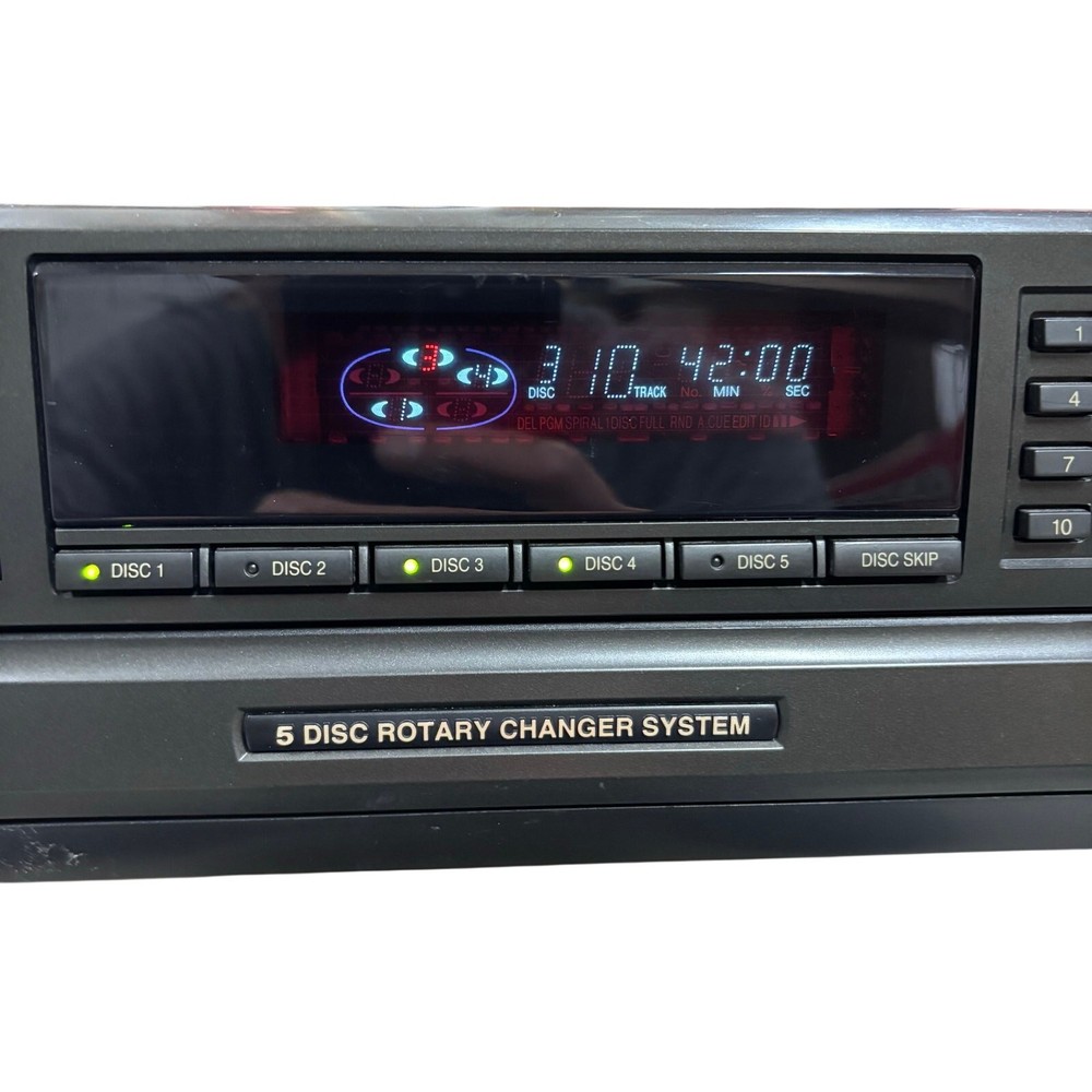 Technics SL-PD8 5 Disc Compact Disc Changer Without Remote Tested And Working