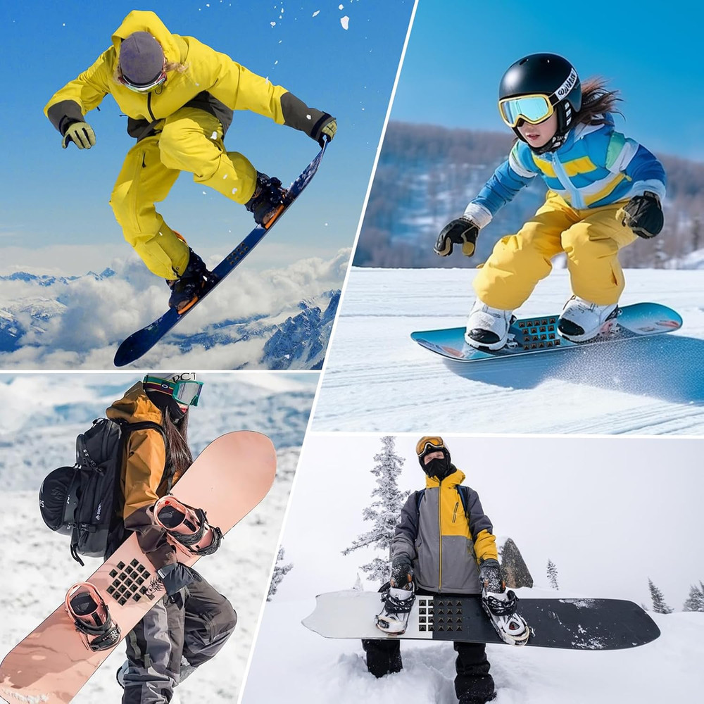 36Pcs Self-Adhesive Snowboard Stomp Pad Pyramid Studs for Enhanced Grip