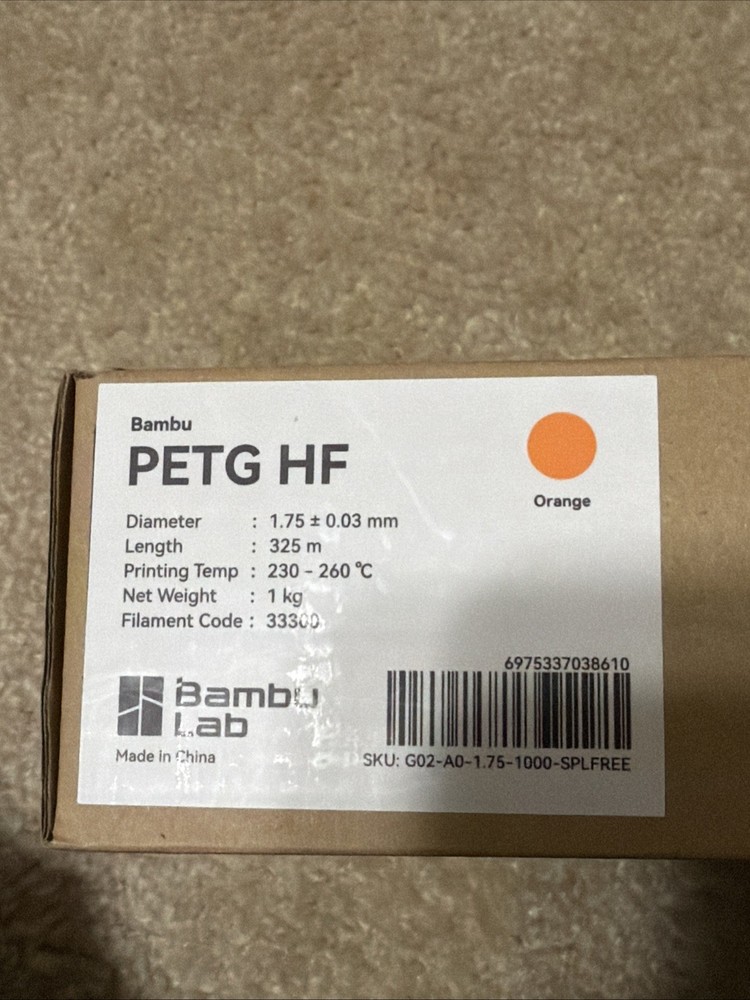 Bambu Lab PETG HF Orange Refill