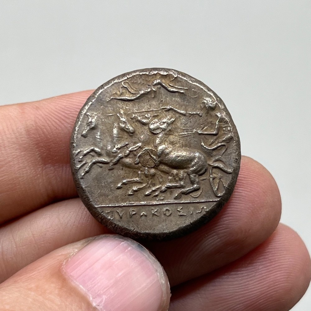 Wonderful Ancient Greek Unique Queen Image solid Silver Coated Coin