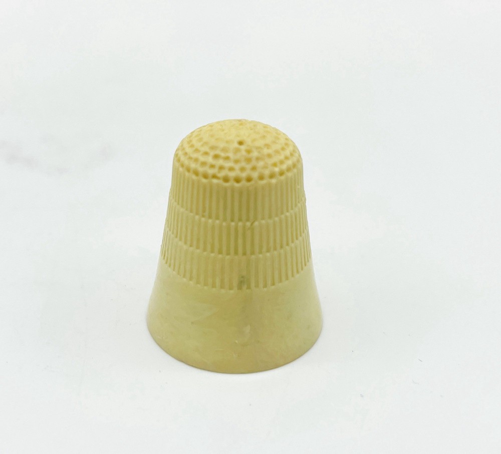 2-Pc Sterling Silver Sewing Thimble Size 11 & Plastic Thimble