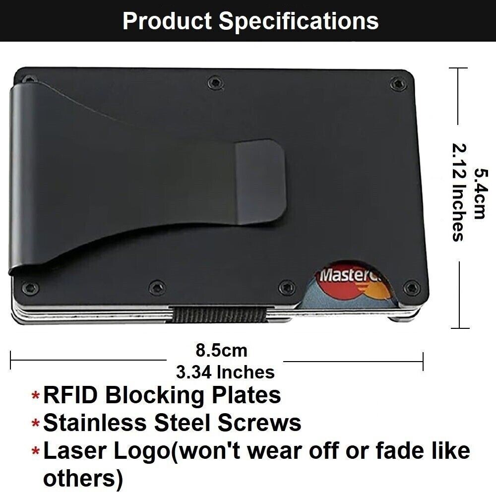 Venom Marvel Thin Metal RFID Blocking Wallet Slim Profile Engraved Spider-Man