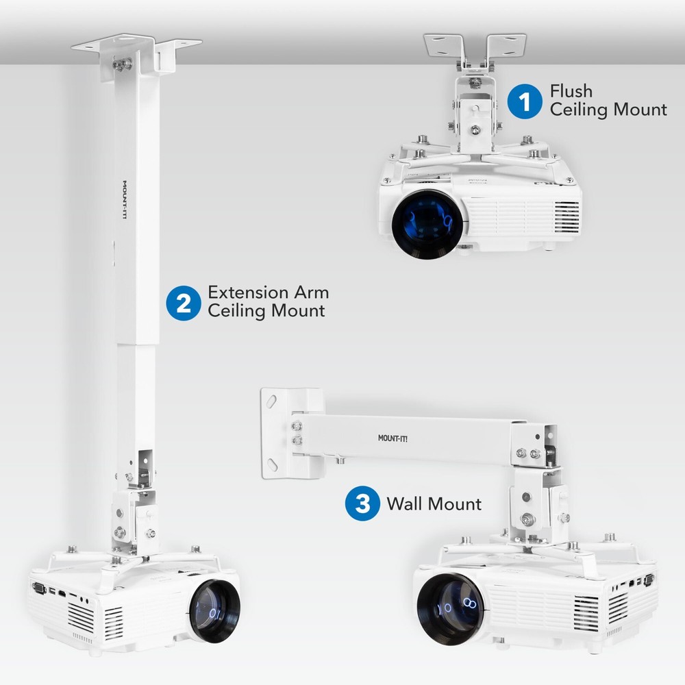 Mount-It! Full Motion Projector Wall & Ceiling Mount