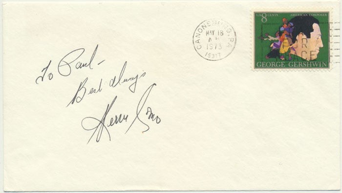 Perry COMO / Signed Postal Cover