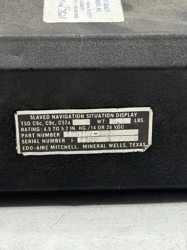 Edo-Aire 52D137-2331 Navigation Situation Display Indicator READ