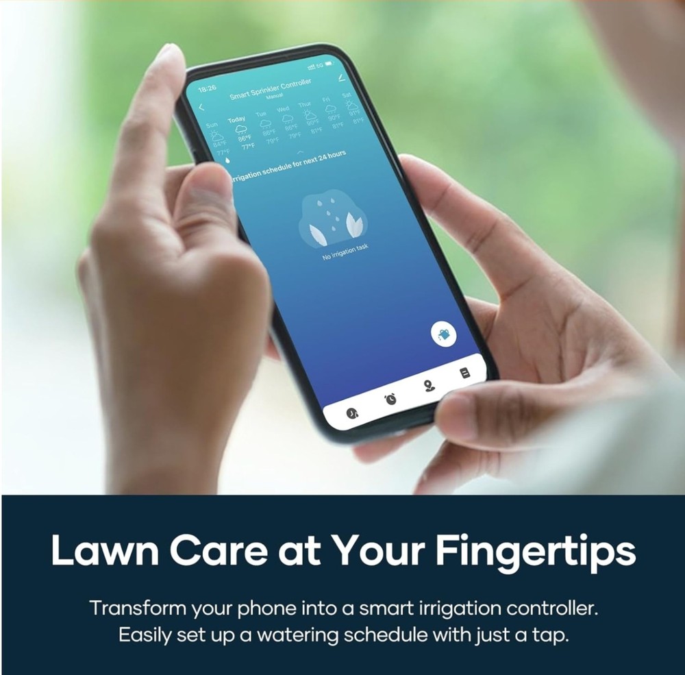 tolviviov Smart Sprinkler Controller, 8-Zone Indoor WiFi Irrigation Controller,