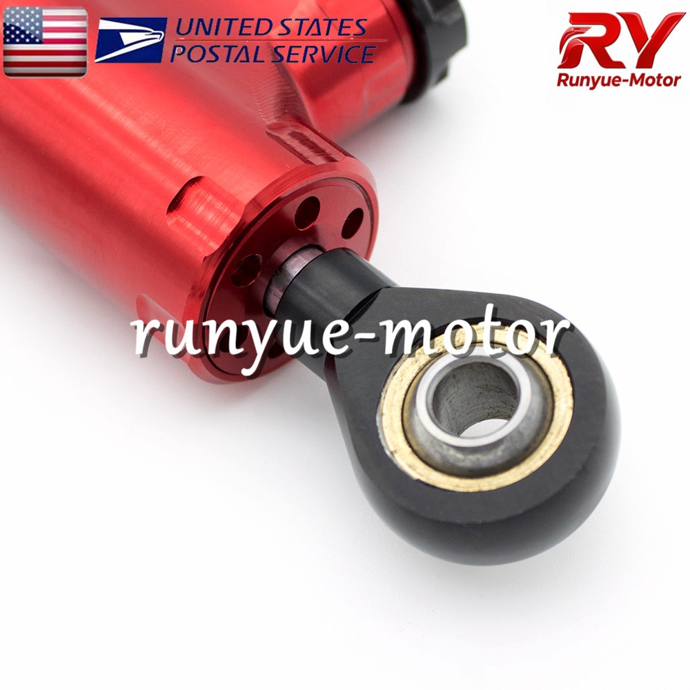 Red CNC Adjustable Steering Damper Stabilizer Linear Control Universal Aluminum