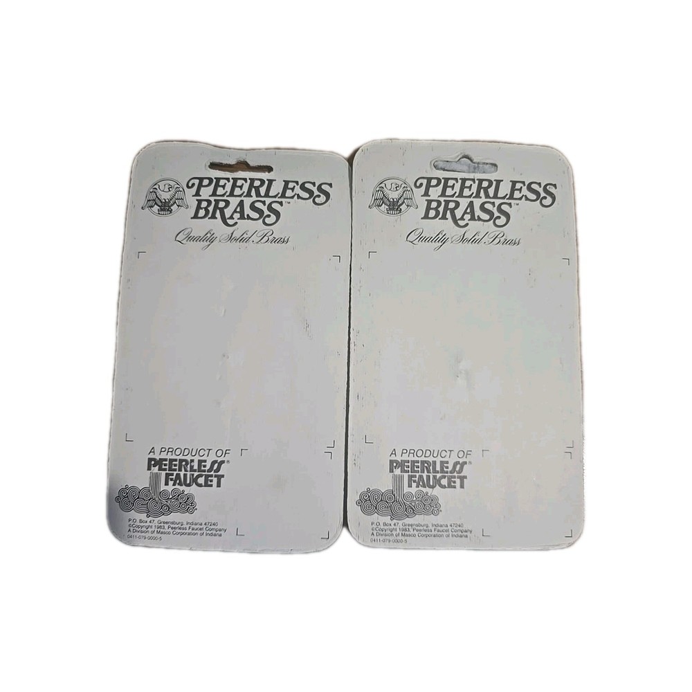 Pair Of Vintage Peerless Solid Brass Single Toggle Light Switch Cover Plate