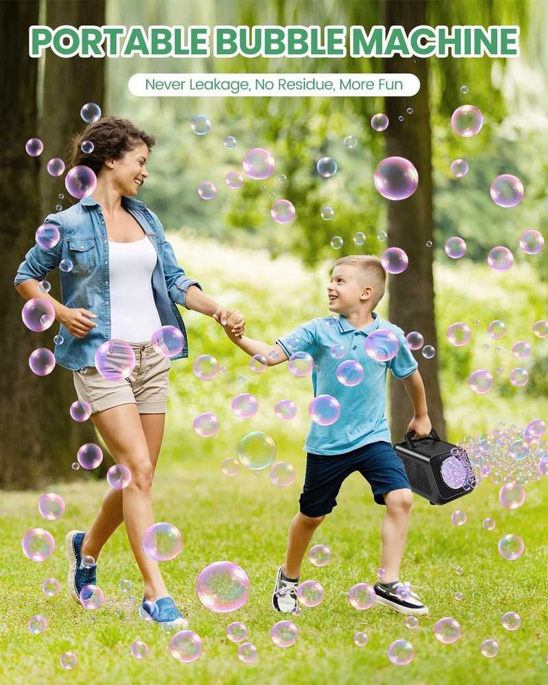 Bubble Machine Automatic Bubble Blower for Kids: Battery Operated Bubble Make...