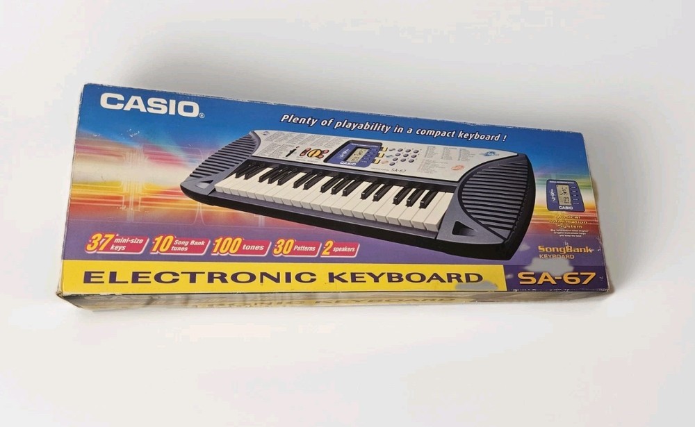 Casio SA-67 Electronic Keyboard Tested Working W/ Original Box