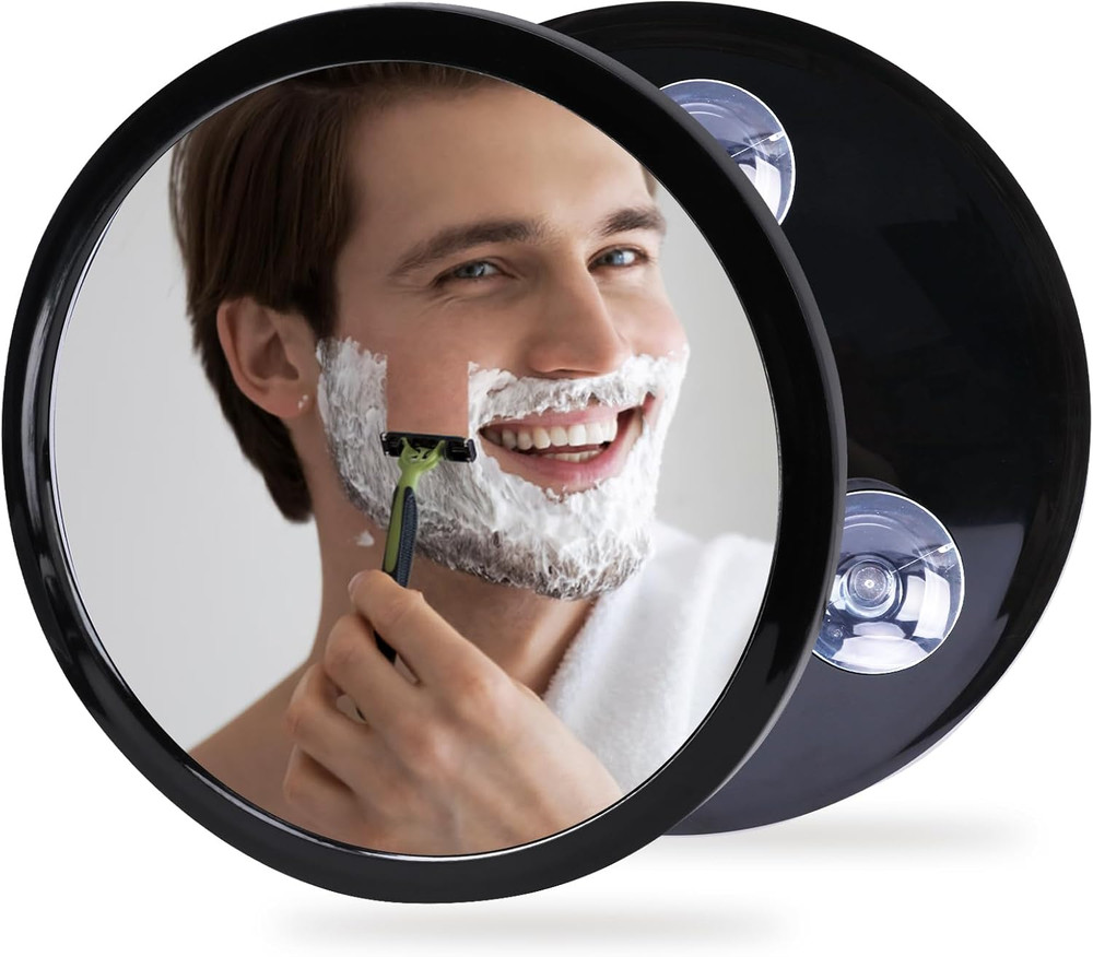 Fogless Shower Mirror for Shaving and Makeup with 3 Removable Powerful Suction C