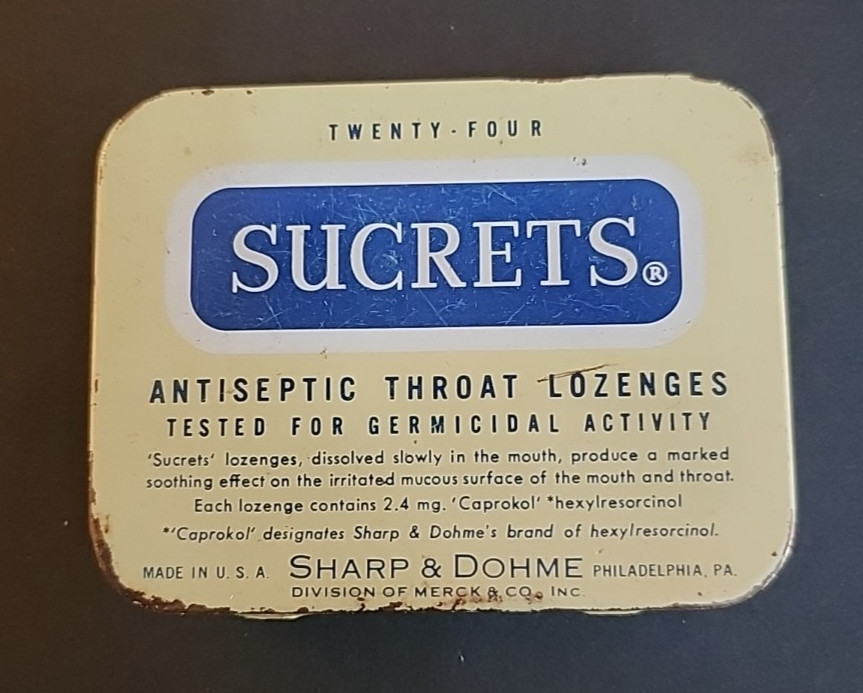 Sucrets Tin Sharpe & Dohme