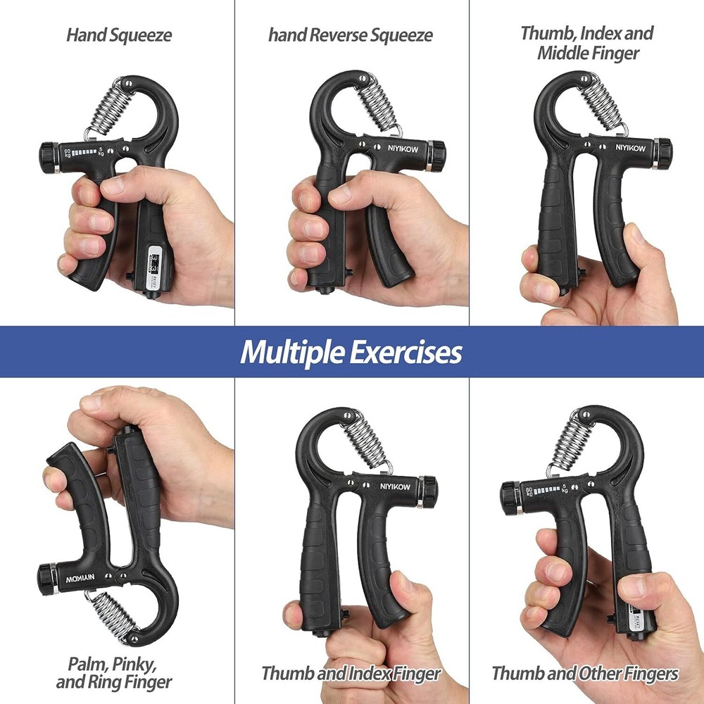 2 Pack Grip Strength Trainer with Counter