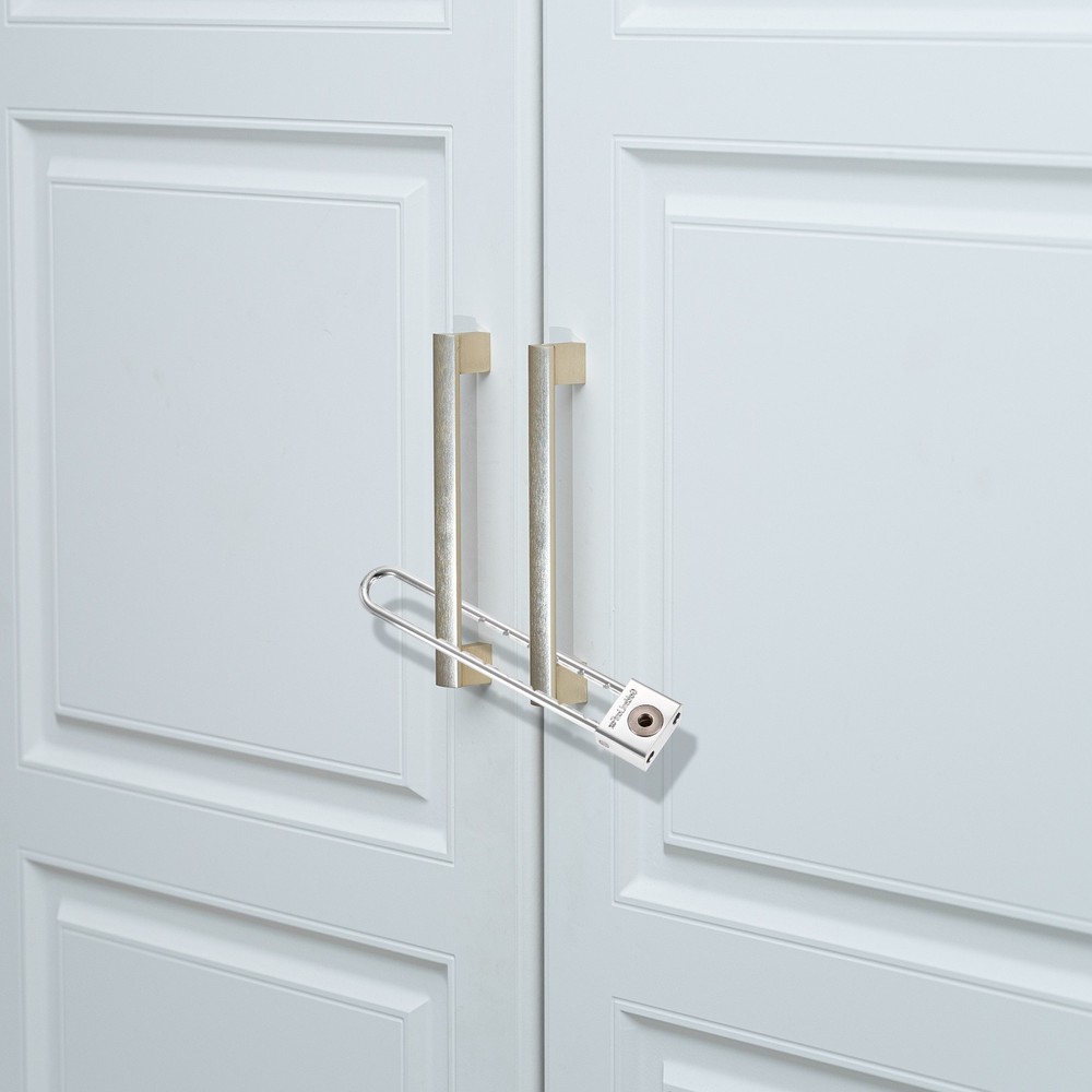 Long Shackle Padlock 8.66", Removable Adjustable U Shaped Extended Shackle Lock