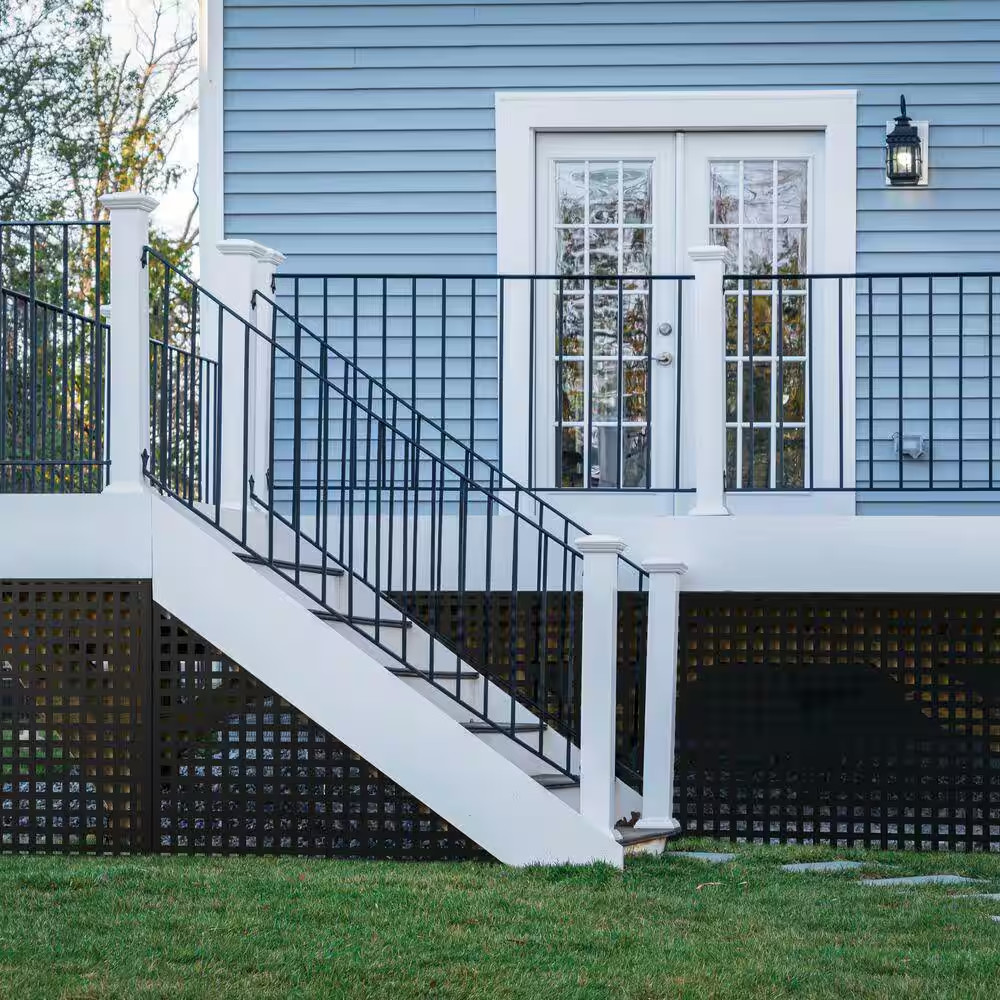 4 Ft. Black Vinyl Lattice Divider (2-Pack)