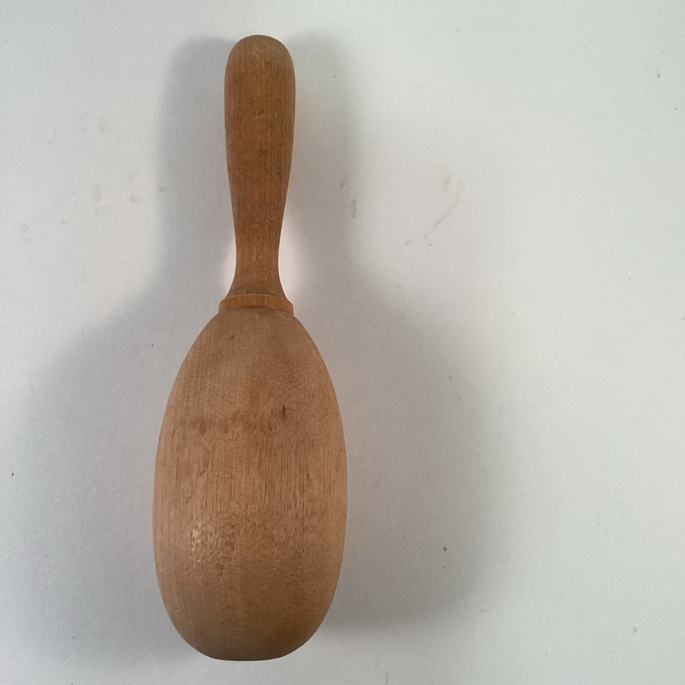 Sock Darning Egg Solid Wood Vintage 6” Long
