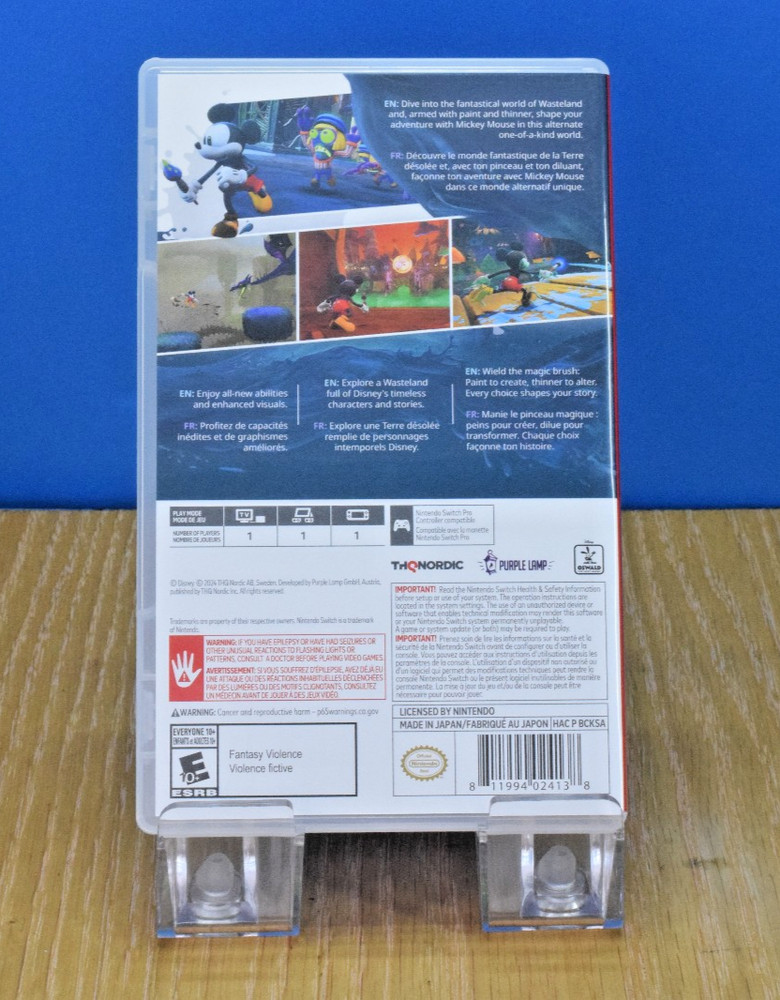 Epic Mickey Rebrushed Replacement Game Case