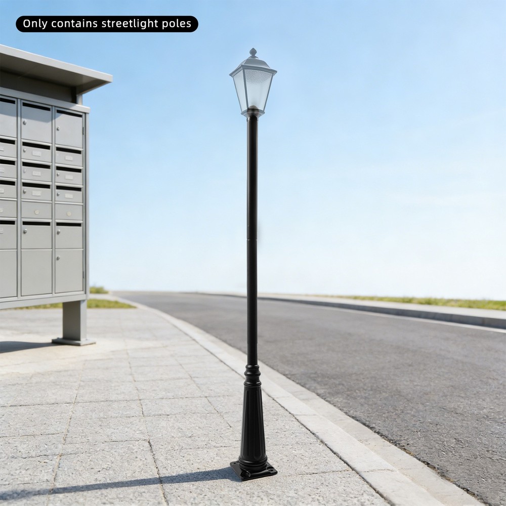 3.8 Meters Outdoor Split-type Light Post With Sturdy Ground Cage For Sidewalks