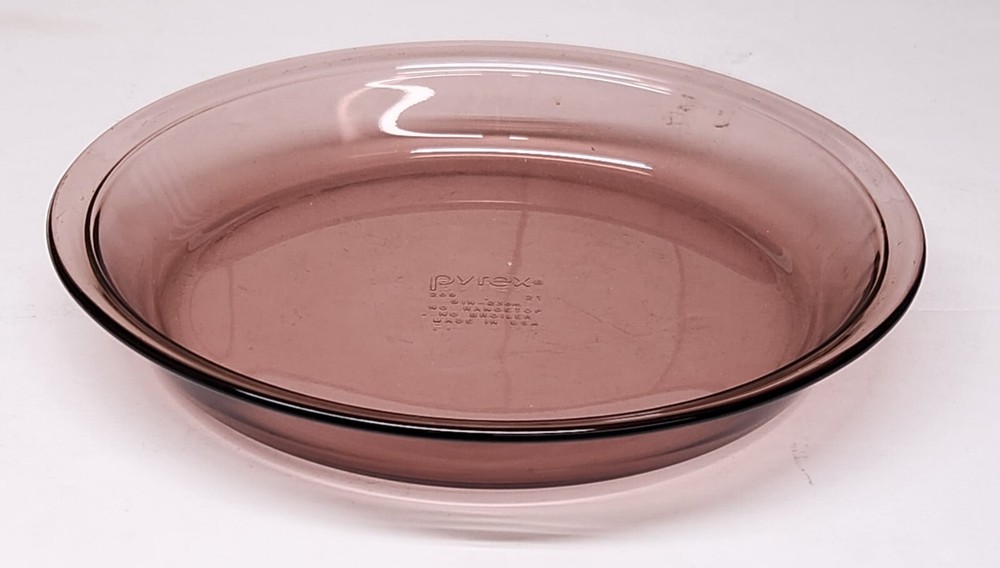 PYREX CRANBERRY Pie Plate Pan 9" Corning Dish #209