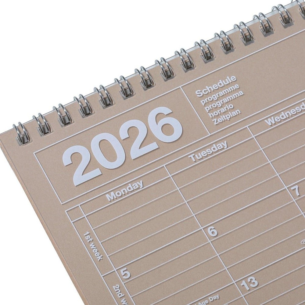 MARK'S 2026 Monthly B5 Calendar Notebook, Black