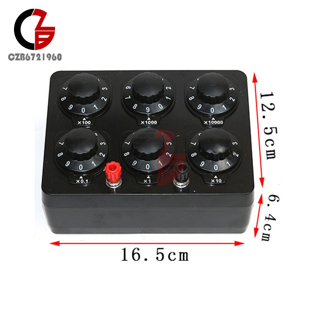 0-99999.9 ohm Simple Resistance Box Six Knobs Electricity Teaching Instruments