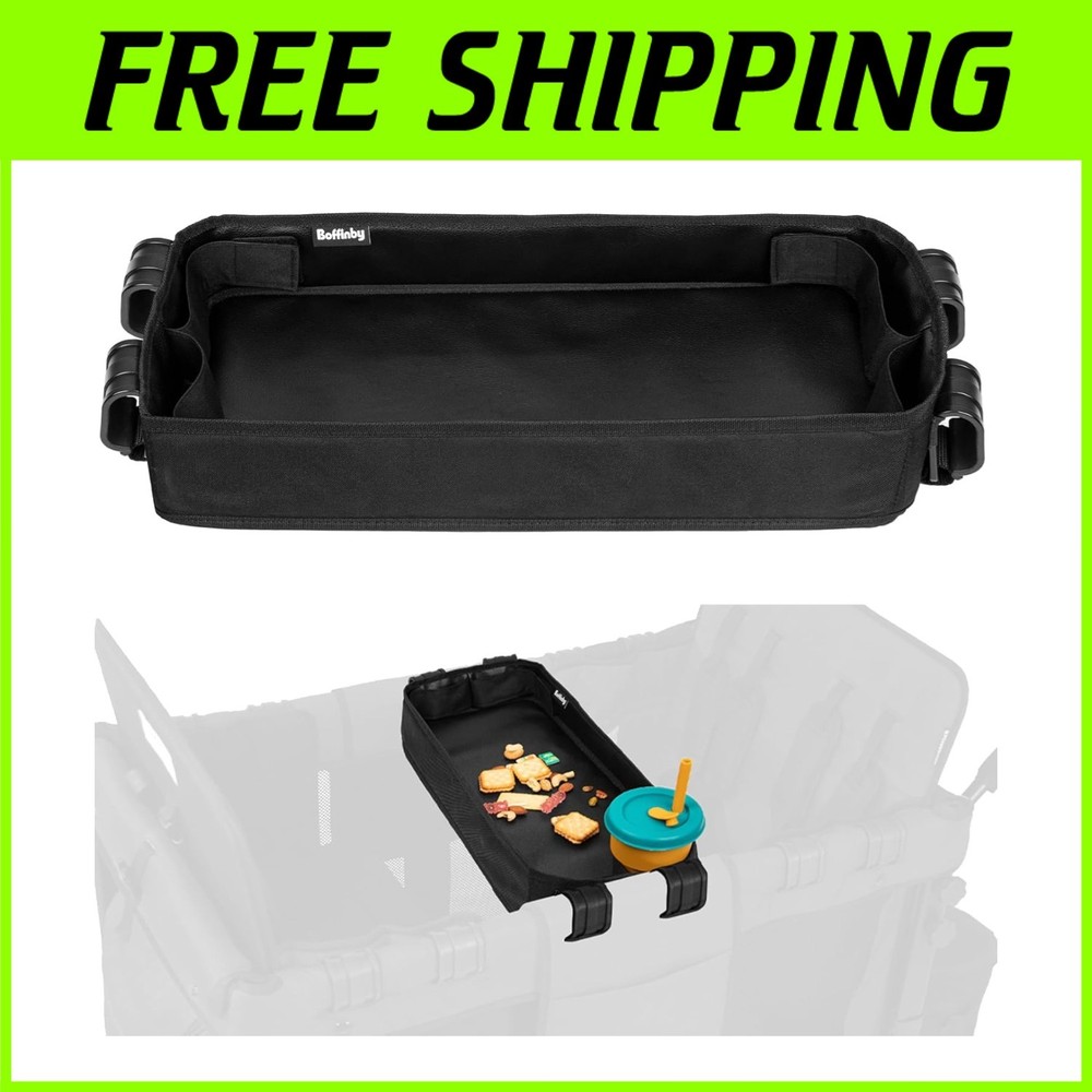 Wonderfold Wagon Double Sided Stroller Tray - Faux Leather