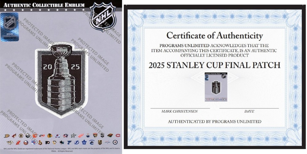 2025 STANLEY CUP FINAL PLAYER JERSEY PATCH FLORIDA PANTHERS CHAMPIONS SHIPS NOW!