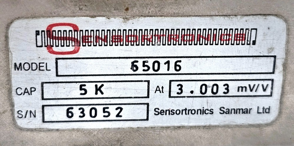 SENSORTRONICS 65016 DOUBLE-ENDED SHEAR BEAM LOAD CELL (NEW OPEN BOX)