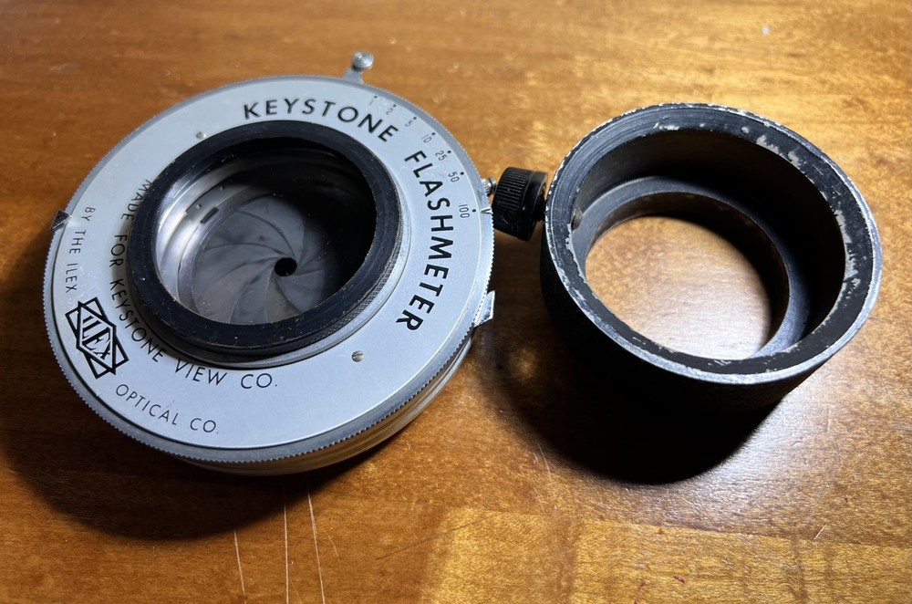 Vintage Ilex Shutter Keystone Flashmeter large format Thread Diameter 58 mm